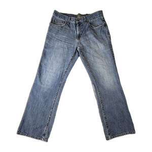 American Rag Low Rise Bootcut Jeans 33x30 Blue Y2K Denim Distressed As Is